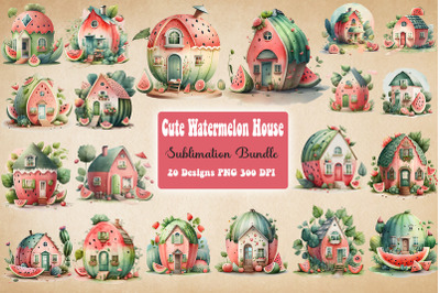 Watermelon House Watercolor Bundle