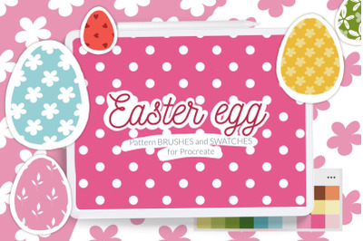 Easter egg pattern brush for Procreate Spring background brushes