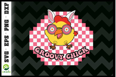 Groovy Chick Retro Hippie Easter