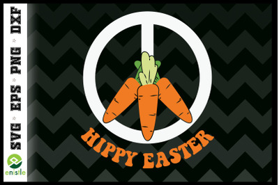 Hippy Easter Carrot Peace Sign