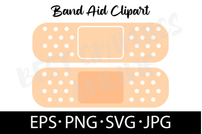 Band Aid Cut File, Bandage Silhouette Vector EPS SVG PNG JPG