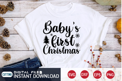 Baby&#039;s First Christmas SVG