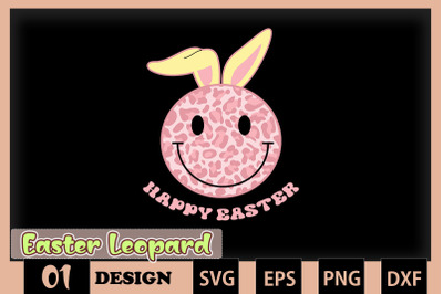 Happy Easter Leopard Smiley Face