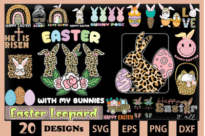 Leopard Easter Bundle SVG 20 designs