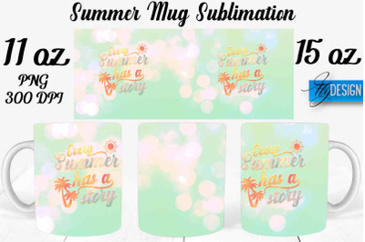 Summer Mug Sublimation | Coffee 11 Oz | 15 Oz Mug Sublimation