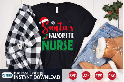 Santa&#039;s Favorite Nurse SVG