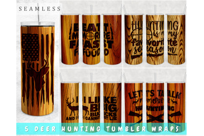 Deer Hunting Tumbler Wraps Bundle&2C; 20 Oz Skinny Tumbler Hunting PNG