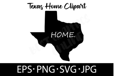 Texas Home Silhouette Vector EPS SVG PNG JPG USA Cut File