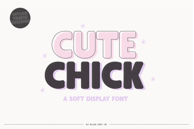 CUTE CHICK Soft Block Font