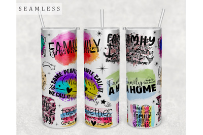 Family Quotes Tumbler Wrap, 20 Oz Skinny Tumbler Family Sayings PNG