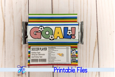 Soccer Goal Candy Bar Wrapper