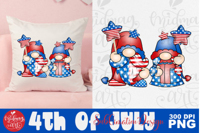 Patriotic gnomies png, 4th of july png sublimation design