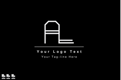 AL LA A L initial based letter icon logo