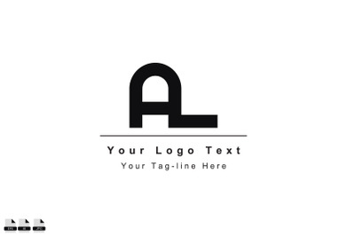 initial logo al or la design template