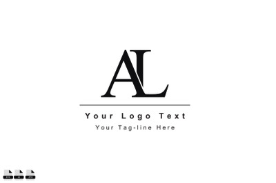 template letter al or la design logo initial
