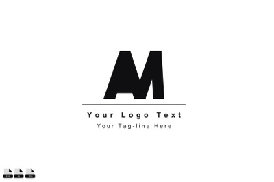 AM or MA letter logo. Unique attractive creative modern initial AM MA