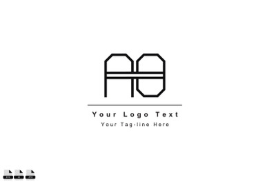 AO or OA letter logo design icon