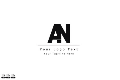 an or na logo template initial icon