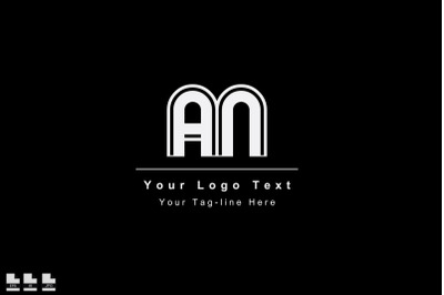 initial logo am or ma design icon template