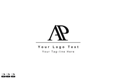 premium logo ap or pa initial design icon