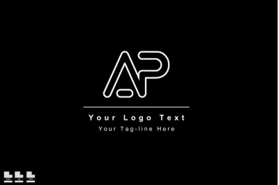 premium ap or pa initial logo icon