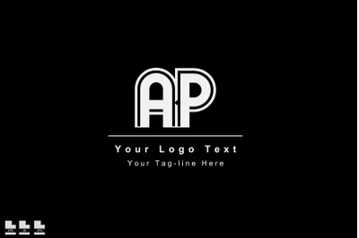 AP PA A P initial based letter icon logo