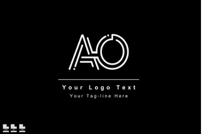 logo initial ao or oa design icon