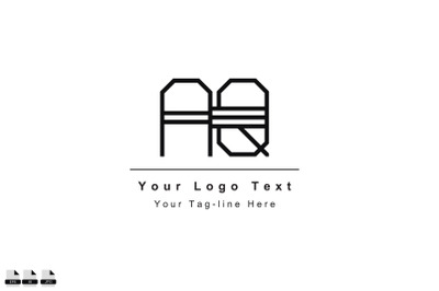 letter aq or qa logo design icon