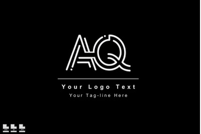 aq or qa logo tempplate initial design icon