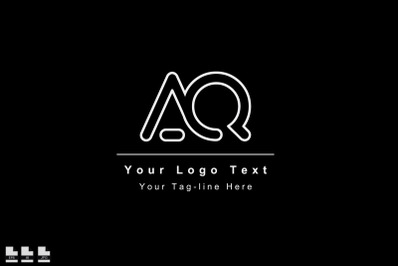initial logo aq or qa design template