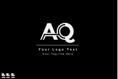 awesome logo aq or qa initial design