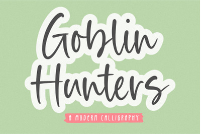 Goblin Hunters a Modern Calligraphy Font