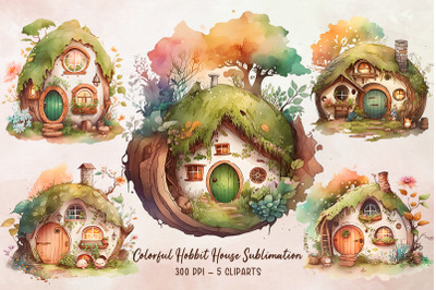 Colorful Hobbit House Sublimation