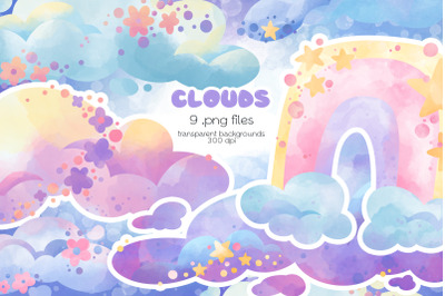 Clouds Clipart - PNG Files
