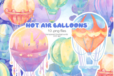 Hot Air Balloon Clipart - PNG Files