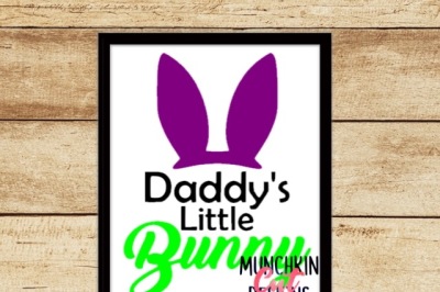 Daddy's Little Bunny Cutting Designs