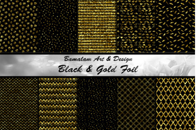 Gold &amp; Black Crushed Foil Patterns