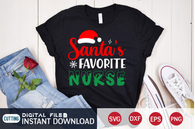 Santa&#039;s Favorite Nurse SVG