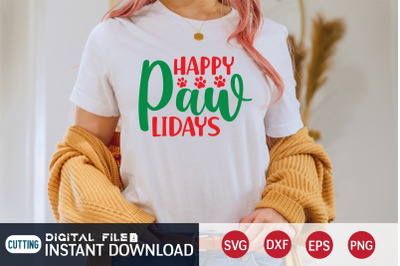 Happy Paw Lidays SVG