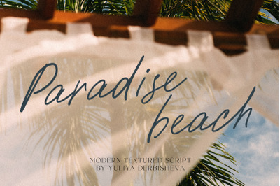 Paradise beach script font modern typeface