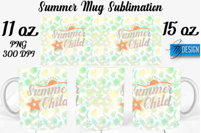 Summer Mug Sublimation | Coffee 11 Oz | 15 Oz Mug Sublimation