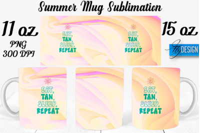 Summer Mug Sublimation | Coffee 11 Oz | 15 Oz Mug Sublimation