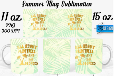 Summer Mug Sublimation | Coffee 11 Oz | 15 Oz Mug Sublimation