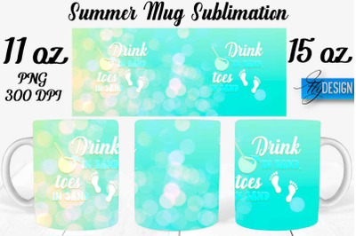 Summer Mug Sublimation | Coffee 11 Oz | 15 Oz Mug Sublimation