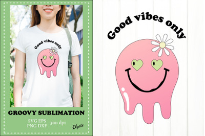 Smiley Face PNG. Smiley Sublimation. Retro Smiley Clipart.