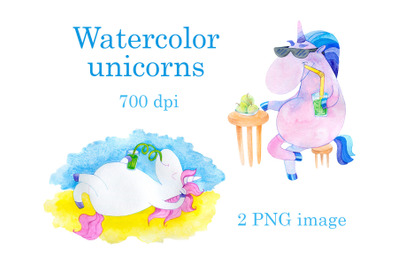 watercolor illustrations of unicorns