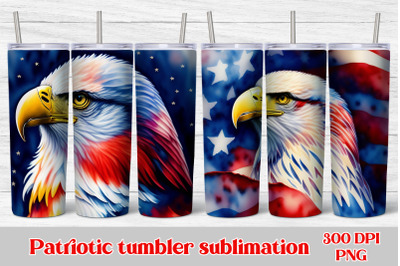 Patriotic eagle tumbler | 4th of july tumbler sublimation