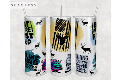 Hunting Quotes Tumbler Wrap&2C; 20 Oz Skinny Tumbler Deer Hunting Sayings