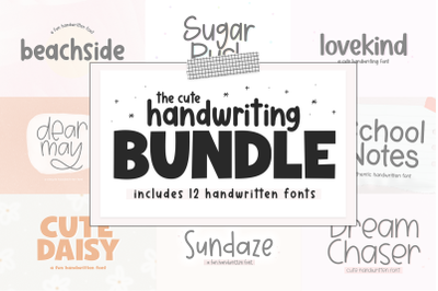 Cute Handwriting Font Bundle - Fonts for Planners