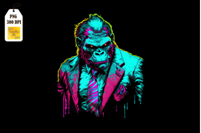 Synthwave Retro Gangster Gorilla 5